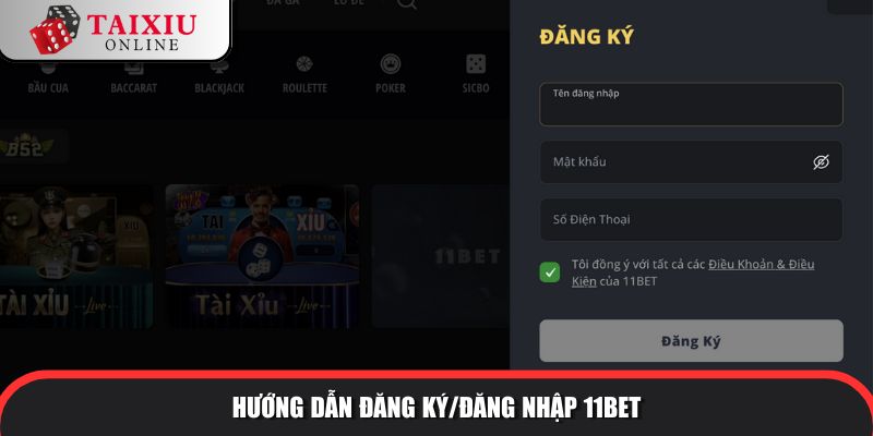 Đăng ký tài khoản trước khi tham gia cá cược tài xỉu