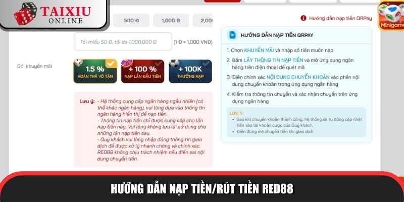 red88 3 404 Nạp rút tiền với đa dạng hình thức