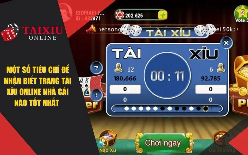 Một số tiêu chí để nhận biết trang tài xỉu online nhà cái nào tốt nhất
